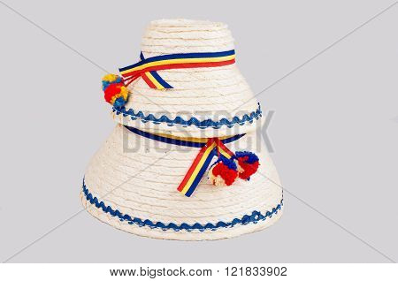 Traditional Romanian hats made of straws specific for the northern part of the country- Maramures