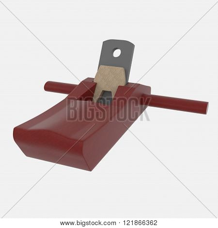 carpenter's plane woodwork tool with cutting blade