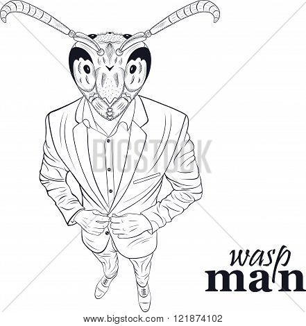 Cartoon character wasp