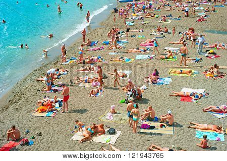 Crowded Sea Beach, Crimea