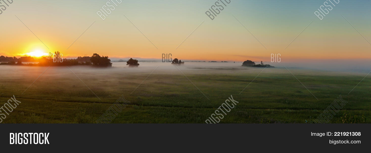 Dawn Meadow Mist Image & Photo (Free Trial) | Bigstock