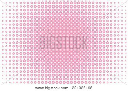 Pink pearl Halftone background. Digital gradient. Dotted pattern with circles, dots, point large scale. Design element for web banners, posters, cards, wallpapers, sites, panels.