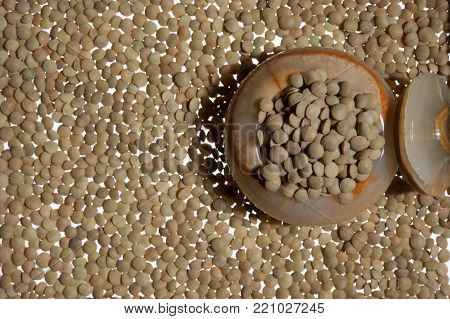 Thin lentils legumes healthy diet soup agricultural food