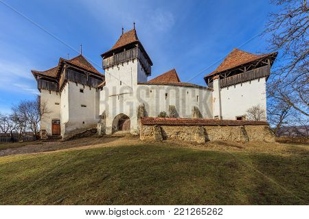 Viscri fortified church in Transylvania. Romania, Europe