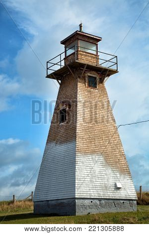 Old Cape Tryon lighthouse in Prince Edward island in Canada
