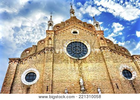 Santa Maria Gloriosa de Frari Church San Polo Venice Italy.  Church completed mid 1400s.