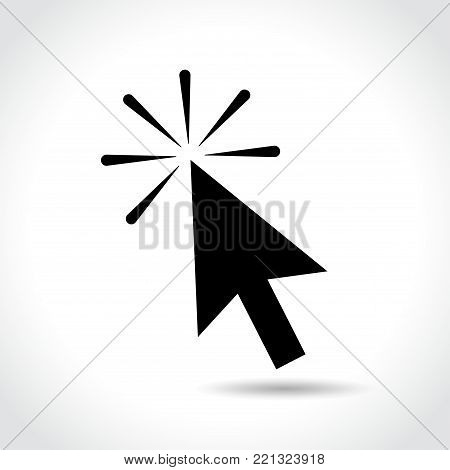 Illustration of clic computer mouse arrow icon