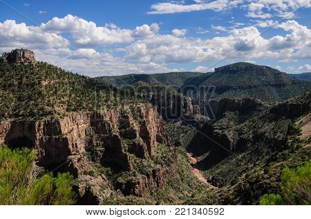 Overlook Of The Becker Butte And The Salt River In The Fort Apache Reservation, Arizona