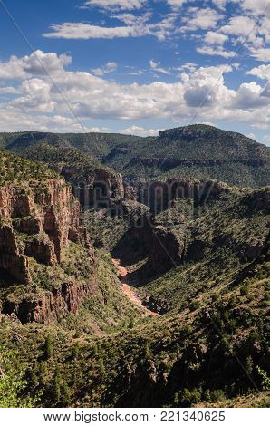 Overlook Of The Becker Butte And The Salt River In The Fort Apache Reservation, Arizona
