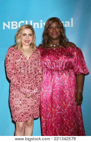 LOS ANGELES - JAN 9:  Mae Whitman, Retta at the NBC TCA Winter Press Tour at Langham Huntington Hotel on January 9, 2018 in Pasadena, CA