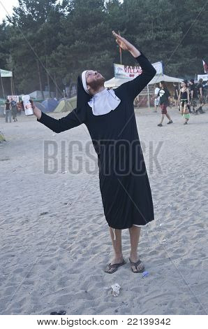 Kostrzyn โปแลนด์ - 27 กรกฎาคม: เทศกาล Przystane Woodstock