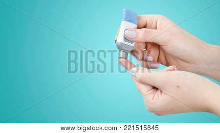 Diabetes Doing Blood Glucose Measurement.