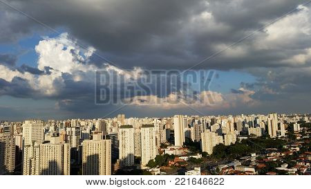 Beautiful Sao Paulo Skyline Sunset - Brazil - South America