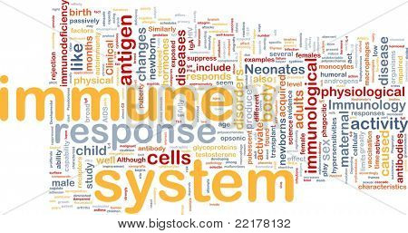Ilustración del concepto de fondo salud del sistema inmunológico