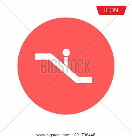 Escalator icon vector isolated on white background.