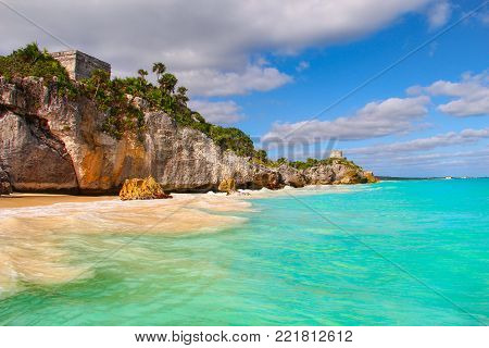 Mexico. The Beach Of The Hotel 