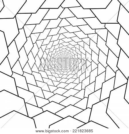 Vector Fractal Twirl  Rosette Background - Generative Art