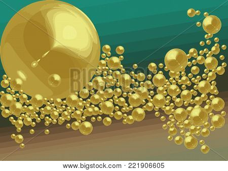 Vector with bubbles and interweaving image. Made for writing surface, book illustration, jewelry store, christmas and new year festival, party ticket invite, fashion showroom, shop