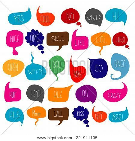 Speech buble big set. Vector illustration EPS 10