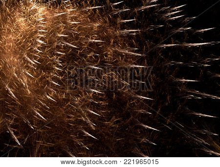 Wide Abstract SteamPunk  Background - Fractal Art