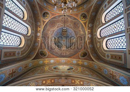 Foros. Crimea - June 9. 2019. Ceiling Of Church Of The Resurrection