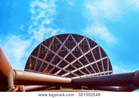 Ronnede. Denmark. July 27th. 2019 Camp Adventure Tower. Observation Tower In The Forest. View From B