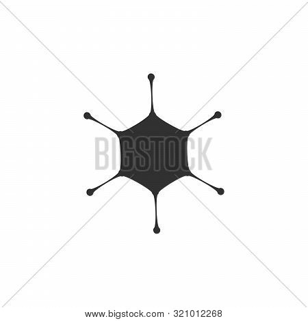 Hexagon Metaball Nano Cell Element. Abstract Water Molecule Vector Logo Template. Medecine, Water , 