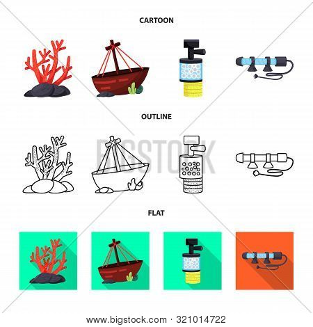 Vector Illustration Of Natural And Hobby Icon. Set Of Natural And Interior Vector Icon For Stock.