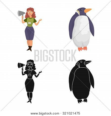 Vector Design Of Nature And Fun Logo. Set Of Nature And Entertainment Stock Vector Illustration.