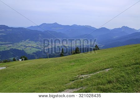 View Of The Chiemgau Alps Near Reit Im Winkl In The District Of Traunstein In Bavaria