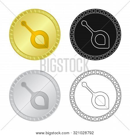 Isolated Object Of Bytecoin And Gold Logo. Set Of Bytecoin And Pictogram Stock Symbol For Web.