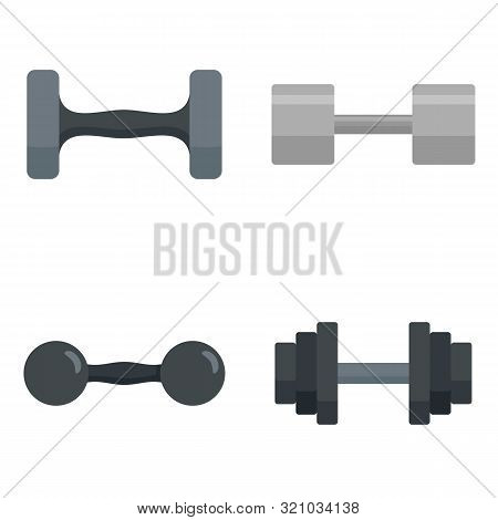 Dumbell Icon Set. Flat Set Of Dumbell Vector Icons For Web Design