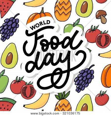 World Food Day Vector Illustration. Suitable For Greeting Card, Poster And Banner.