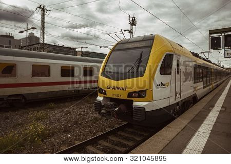 Stuttgart,germany - September 06,2019:main Station This Is A Modern Local Train Line,which Rides Fro