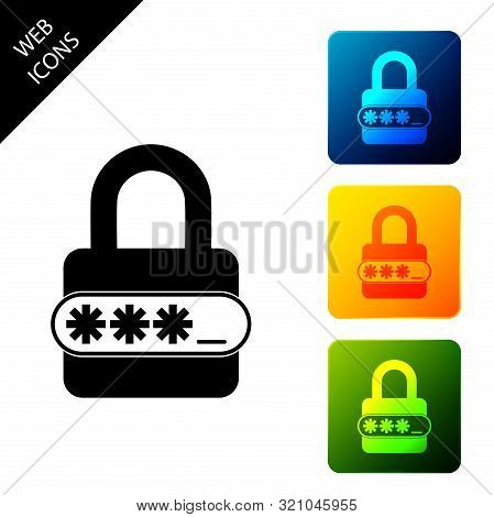 Password Protection And Safety Access Icon Isolated. Lock Icon. Security, Safety, Protection, Privac