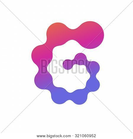 Abstract Molecular Nanotechnology Spiral Structure Logo. Stock Vector Illustration Isolated On White