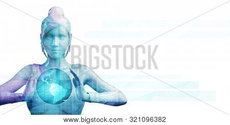 Global Business Development Analytics Abstract Background Art 3D Render