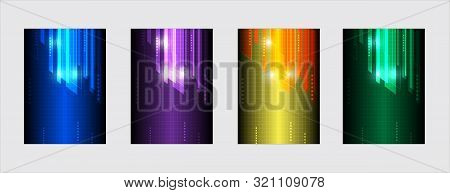 Minimal Covers Design, Technology Graphic Background. Layout Set For Covers Of Books, Albums, Notebo