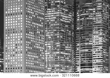 Exterior Of Modern Office Building In Hong Kong City