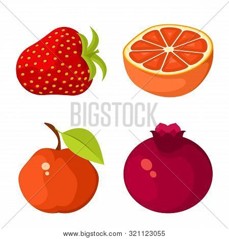 Vector Design Of Vegetable And Food Icon. Set Of Vegetable And Ripe Stock Vector Illustration.