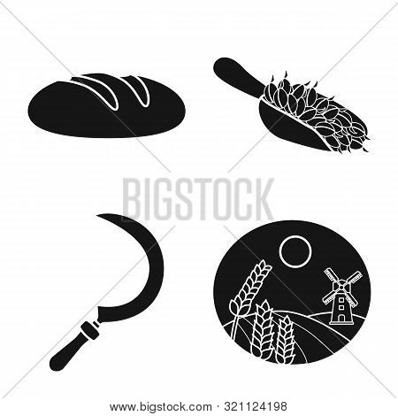 Isolated Object Of Farm And Arable Sign. Set Of Farm And Farming Stock Symbol For Web.