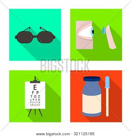 Vector Design Of Correction And Eyesight Symbol. Collection Of Correction And Care Stock Vector Illu