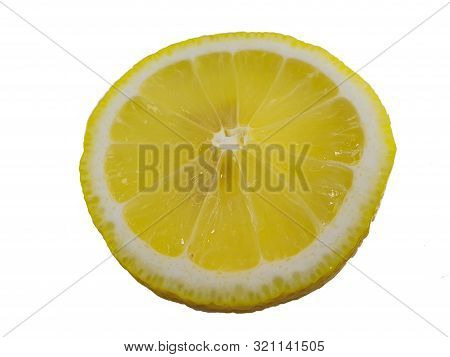 Lemon Slice, Isolated On A White Background