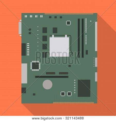 Vector Design Of Motherboard And Concept Icon. Collection Of Motherboard And Science Stock Vector Il