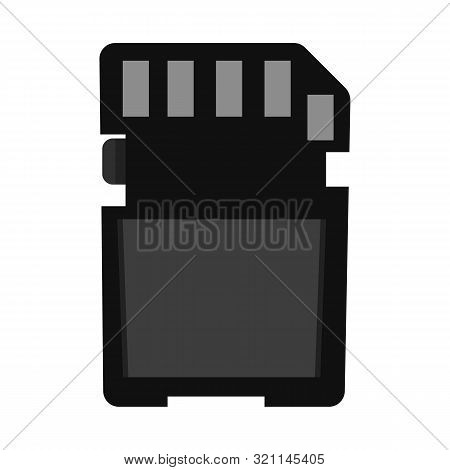 Vector Design Of Card And Microsd Logo. Collection Of Card And Data Stock Symbol For Web.