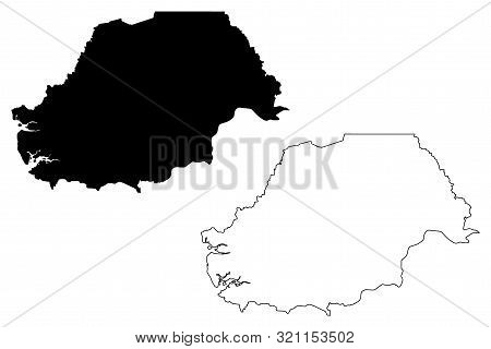 Northern Province (republic Of Sierra Leone, Salone) Map Vector Illustration, Scribble Sketch The No