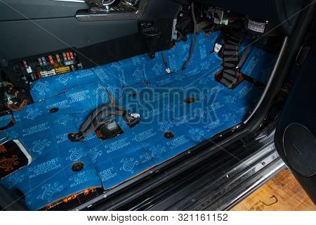 Novosibirsk, Russia - 09.09.2019: Car Tuning In The Body Of A Suv Using Three Layers Of Noise Insula