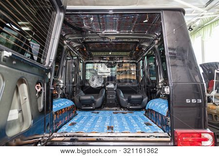 Novosibirsk, Russia - 09.09.2019: Car Tuning In The Body Of A Suv Using Three Layers Of Noise Insula