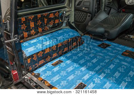 Novosibirsk, Russia - 09.09.2019: Car Tuning In The Body Of A Suv Using Three Layers Of Noise Insula