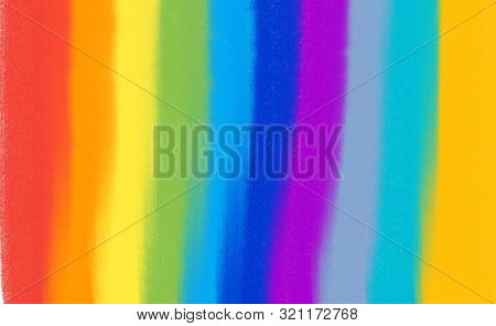 Oil Paint Abstract Pattern With Colorful Ellipse Between The Colors Red Pink Violet Yellow Green Ora